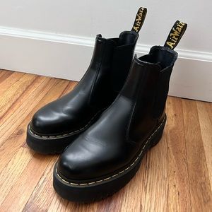 Dr Martens black Chelsea platform boots size 9